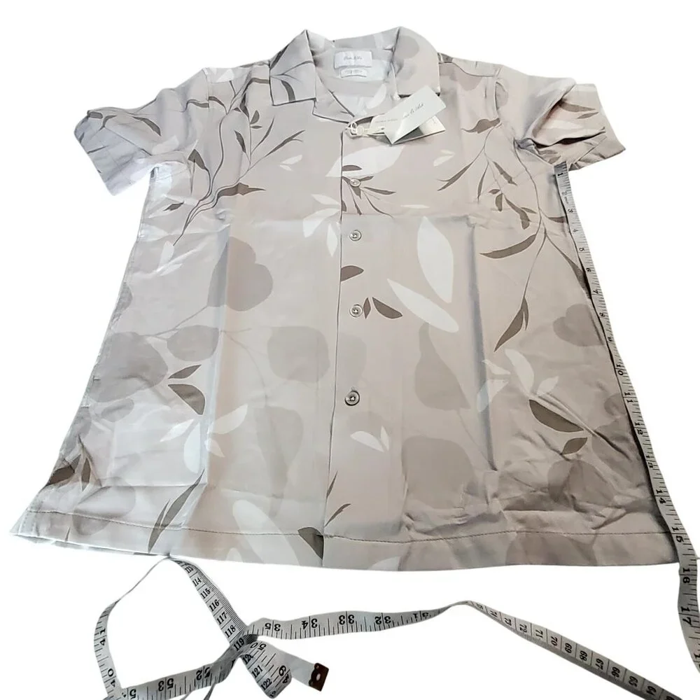 Porter & Ash mens Short Sleeve Kinetic Stretch Button-Up Blouse Size S - Picture 8 of 14